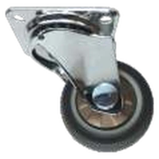 Chrome Brown TPR & Orange PP Caster, swivel (brown tpr)