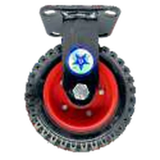 Rubber Caster, Steel Core, fixed
