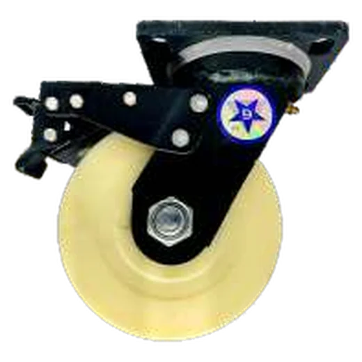 Cast Nylon Heavy-Duty Caster, brake