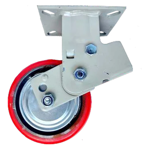 Double Spring-Loaded PU Caster, fixed