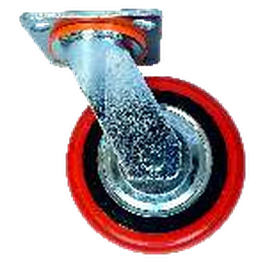 Red PVC Caster, swivel