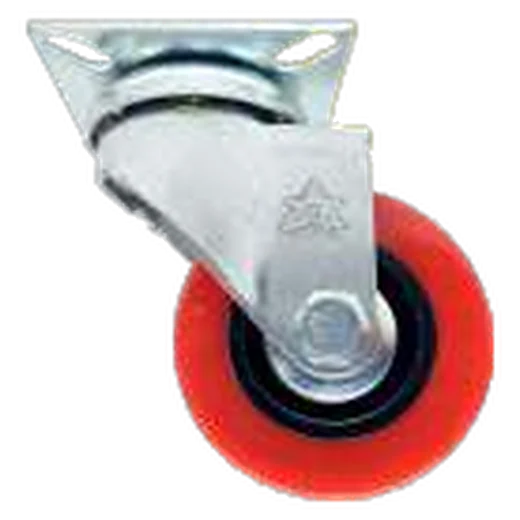 PVC Caster, Plain Bush, swivel