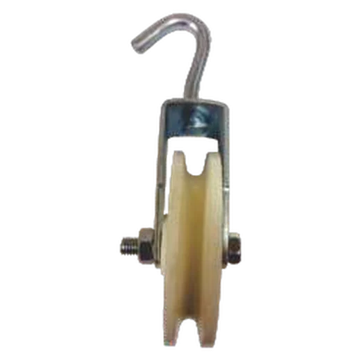 Rope Pulley, white pulley with hook (large)